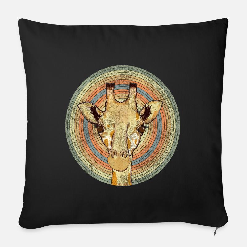 Giraffe - Sofakissen mit Füllung 45 x 45 cm - Schwarz