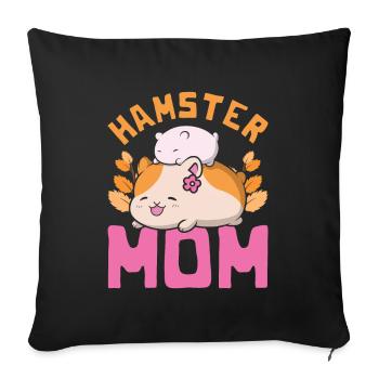 hamster - Sofa pillow with filling 45cm x 45cm - black - Front
