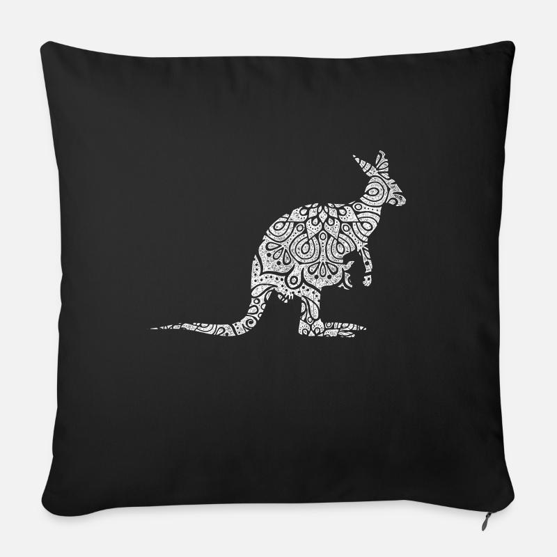 Känguru - Sofakissen mit Füllung 45 x 45 cm - Schwarz