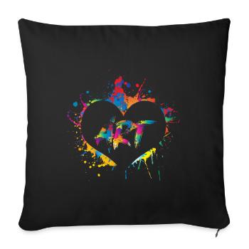 Artiste peintre - Coussin et housse de 45 x 45 cm - noir - Devant