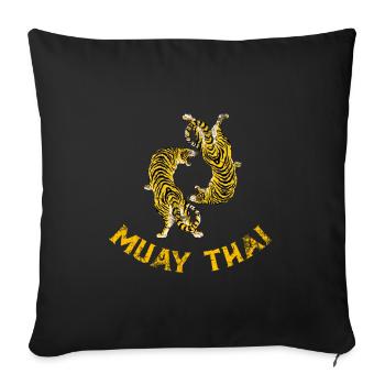 Muay Thai - Sofa pillow with filling 45cm x 45cm - black - Front