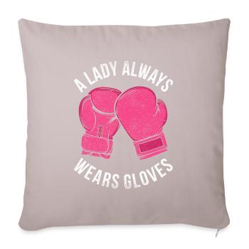 Muay Thai - Sofa pillow with filling 45cm x 45cm - light taupe - Front