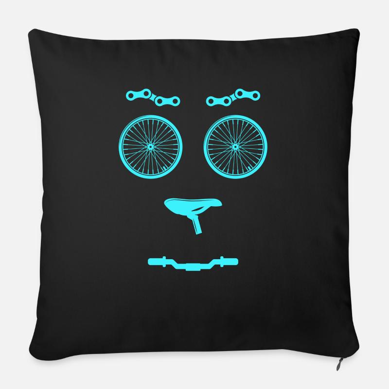 Fahrrad - Sofakissen mit Füllung 45 x 45 cm - Schwarz