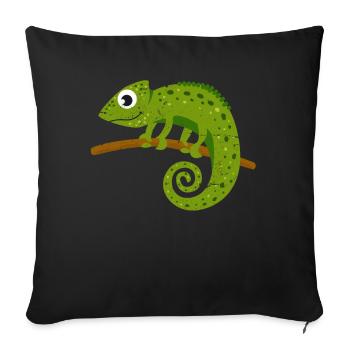 Chameleon - Sofa pillow with filling 45cm x 45cm - black - Front