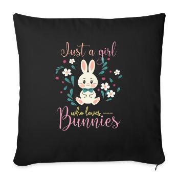 Hare - Sofa pillow with filling 45cm x 45cm - black - Front