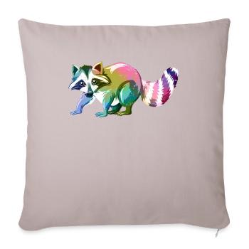 Raccoon cute animal - Sofa pillow with filling 45cm x 45cm - light taupe - Front