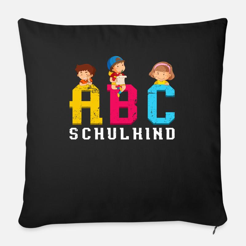 Schüler Schule - Sofakissen mit Füllung 45 x 45 cm - Schwarz