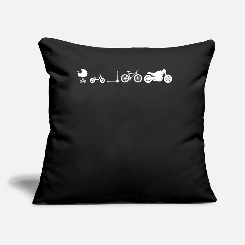 Motorrad Evolution Biker Geschenk Motorradfahrer Sofakissen mit Füllung 45 x 45 cm