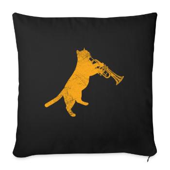 trumpet - Sofa pillow with filling 45cm x 45cm - black - Front