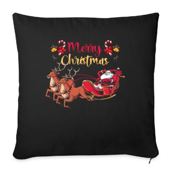 Santa Claus - Sofa pillow with filling 45cm x 45cm - black - Front