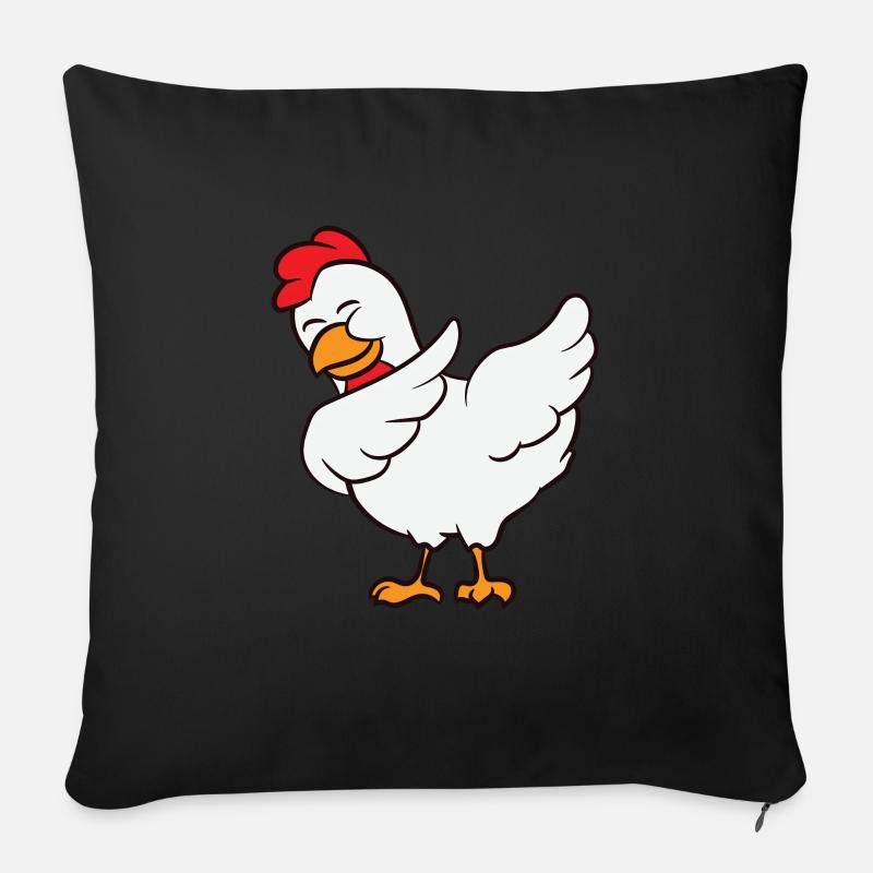 Dabbing Huhn Kinder Hühnerzucht Farmer Dabbing - Sofakissen mit Füllung 45 x 45 cm - Schwarz