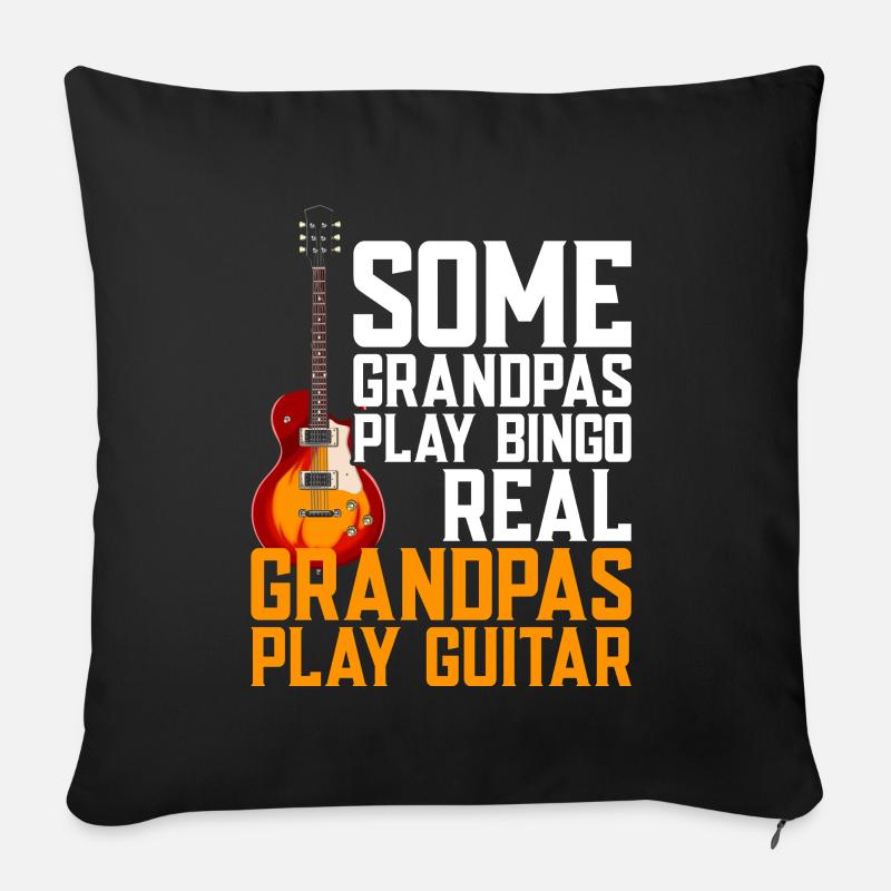 Gitarre - Sofakissen mit Füllung 45 x 45 cm - Schwarz