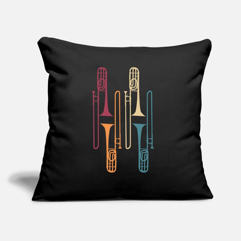 Trombone instrument Sofa pillow with filling 45cm x 45cm