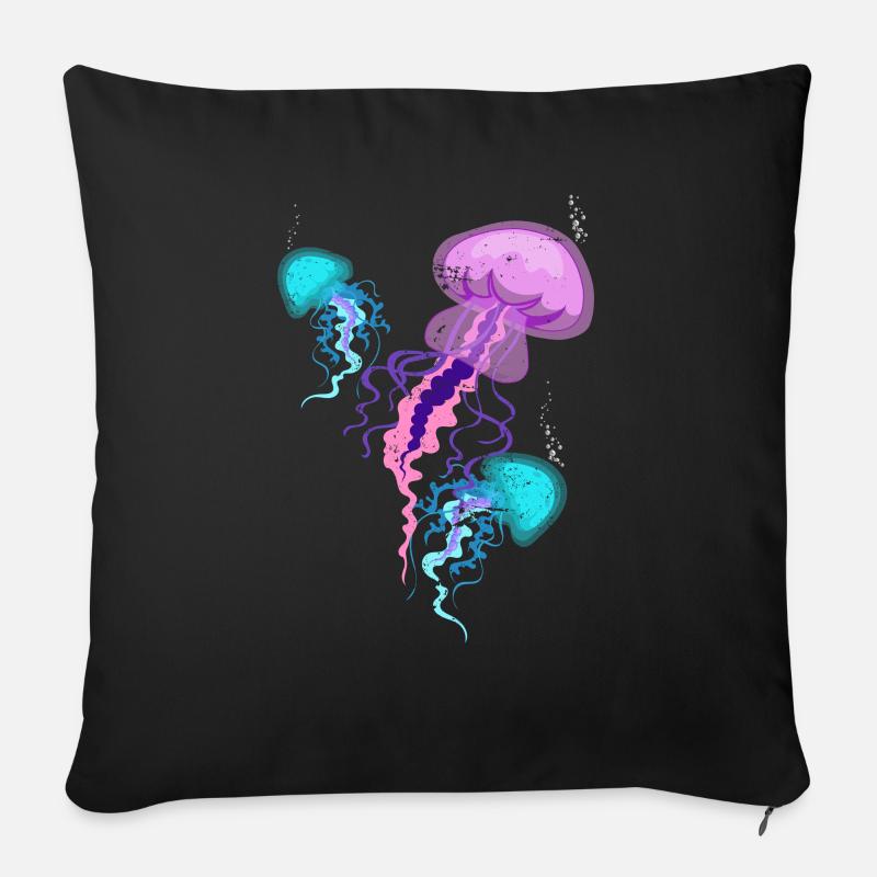 Qualle - Sofakissen mit Füllung 45 x 45 cm - Schwarz