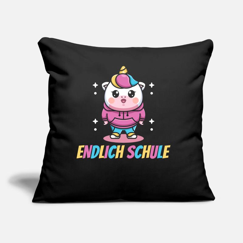 Einhorn, Endlich Schule, Einhörner Sofakissen mit Füllung 45 x 45 cm