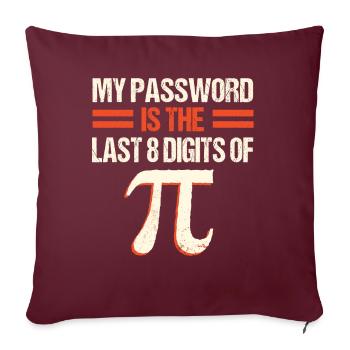 PI Math , Mathématiques, 3.145 - Coussin et housse de 45 x 45 cm - bordeaux - Devant