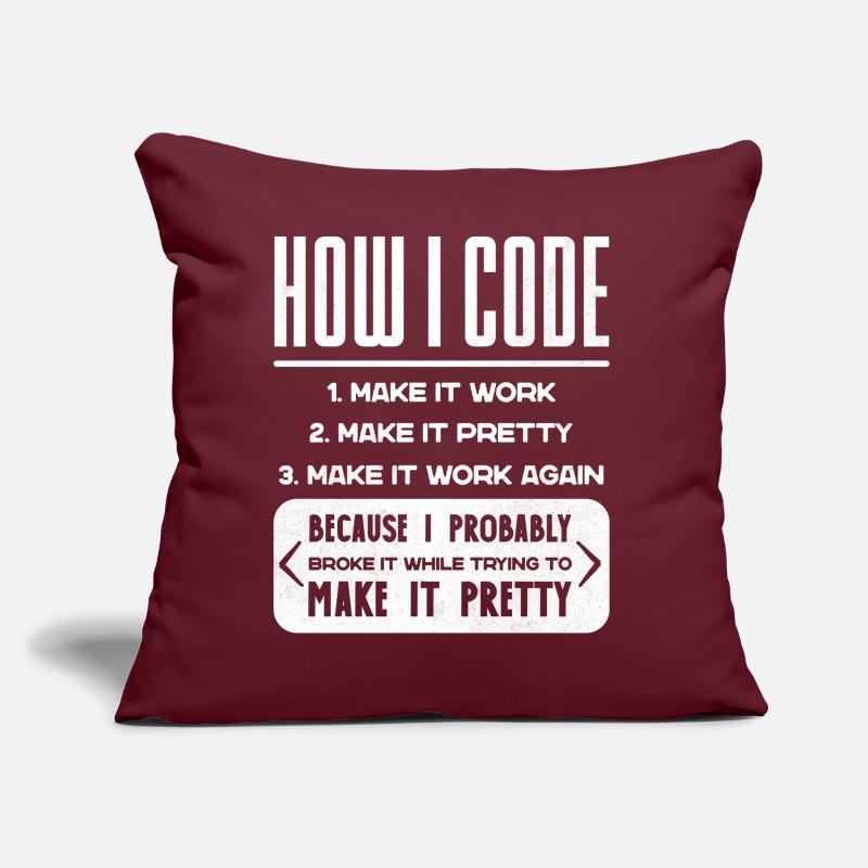 Programmierer, Code, Nerd, Programmierung Sofakissen mit Füllung 45 x 45 cm