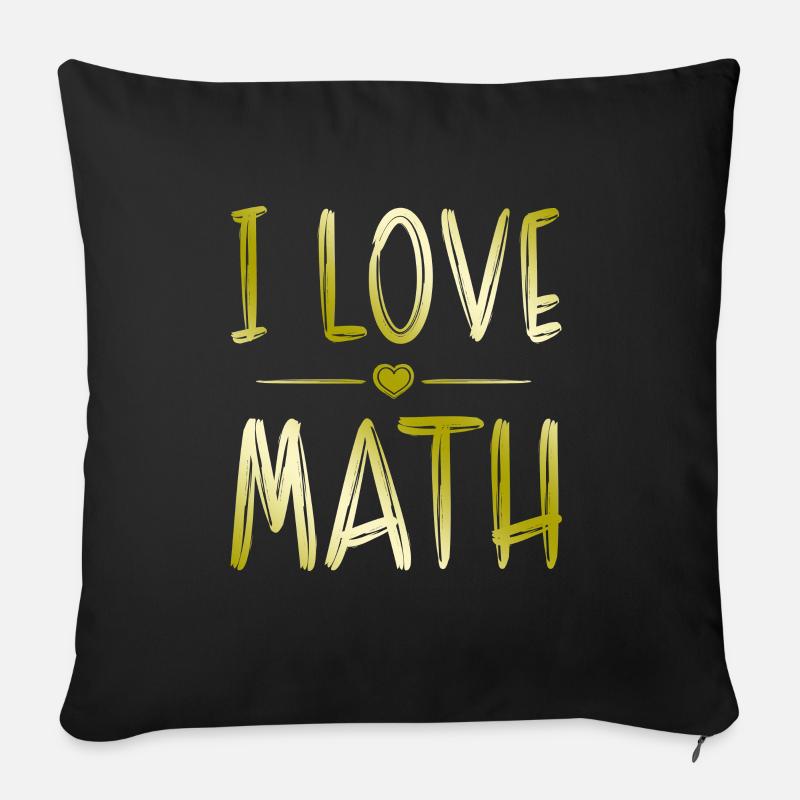 Ich liebe Mathe - Sofakissen mit Füllung 45 x 45 cm - Schwarz