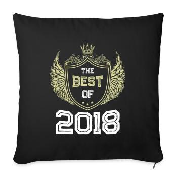 2018 best of - Sofa pillow with filling 45cm x 45cm - black - Front