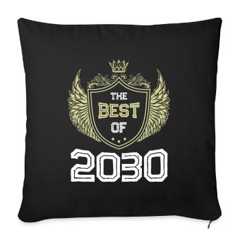2029 best of - Sofa pillow with filling 45cm x 45cm - black - Front