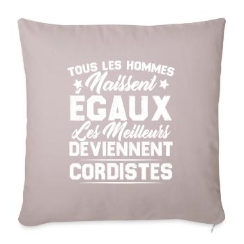 Les Meilleurs Hommes Deviennent Cordistes - Coussin et housse de 45 x 45 cm - taupe clair - Devant