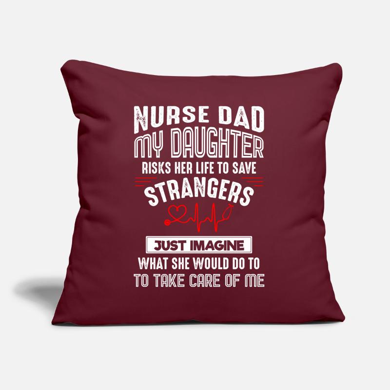 Krankenschwester Papa Geschenk Sofakissen mit Füllung 45 x 45 cm
