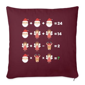Équation du professeur de mathématiques - Coussin et housse de 45 x 45 cm - bordeaux - Devant