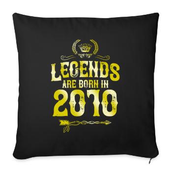 Légendes 2010 nées en - Coussin et housse de 45 x 45 cm - noir - Devant