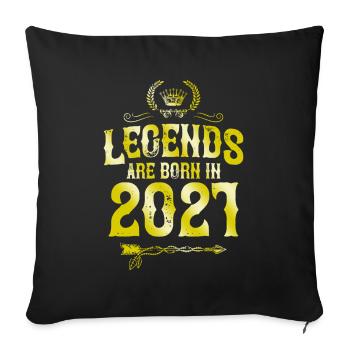 Légendes 2021 nées en - Coussin et housse de 45 x 45 cm - noir - Devant