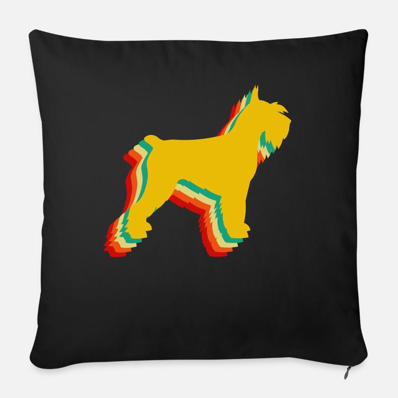 Schnauzer, Schnauzer-Hundebesitzer-Geschenk - Sofakissen mit Füllung 45 x 45 cm - Schwarz