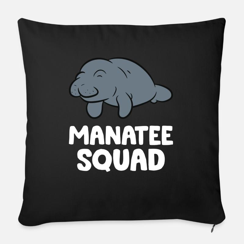 Manatee-Kader Team Manatee - Sofakissen mit Füllung 45 x 45 cm - Schwarz