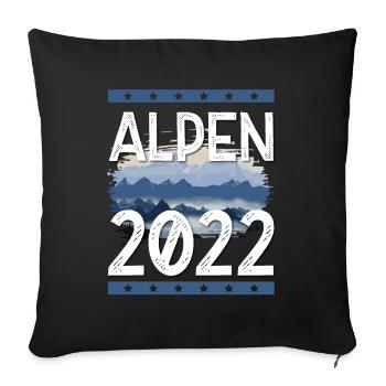 Alpen 2022 - Sofakissen mit Füllung 45 x 45 cm - Schwarz - Vorne