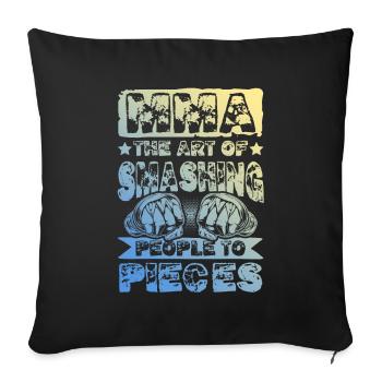 Mma Arts académiques mixtes - Coussin et housse de 45 x 45 cm - noir - Devant