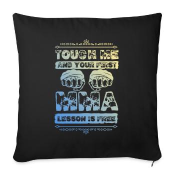 Mma Arts académiques mixtes - Coussin et housse de 45 x 45 cm - noir - Devant