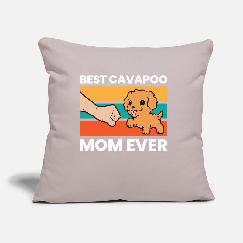 Cavapoo Hund Mama Cavoodle Beste Cavapoo Mama Sofakissen mit Füllung 45 x 45 cm