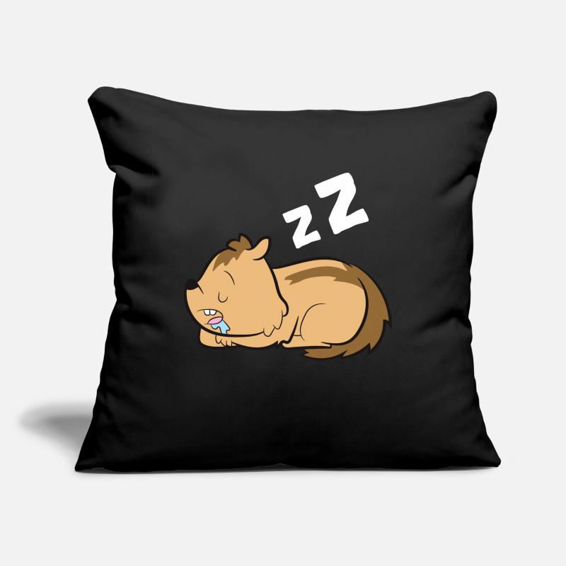 Chipmunk Tired Chipmunk Pyjama Chipmunk Sofa pillow with filling 45cm x 45cm
