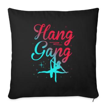 Gagnant de l’air. Soie aérienne - Coussin et housse de 45 x 45 cm - noir - Devant