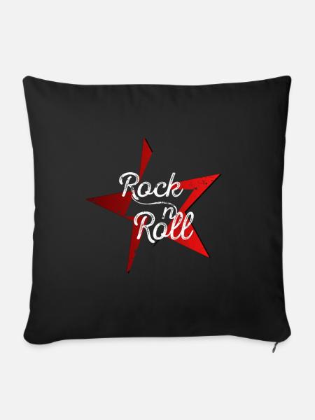 Rock 'n Roll - ist alles was zählt - Sofakissen mit Füllung 45 x 45 cm - Schwarz