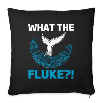 Baleines, baleines, observation des baleines, observation des baleines - Coussin et housse de 45 x 45 cm - noir - Devant