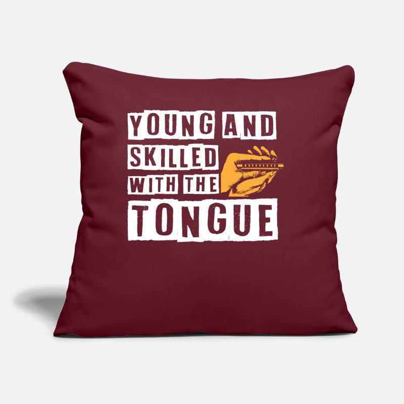 Harmonica player, Harmonica music Sofa pillow with filling 45cm x 45cm