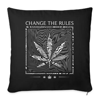 CHANGE THE RULES- WEED - Sofakissen mit Füllung 45 x 45 cm - Schwarz - Vorne