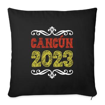 Cancun 2023 - Sofakissen mit Füllung 45 x 45 cm - Schwarz - Vorne