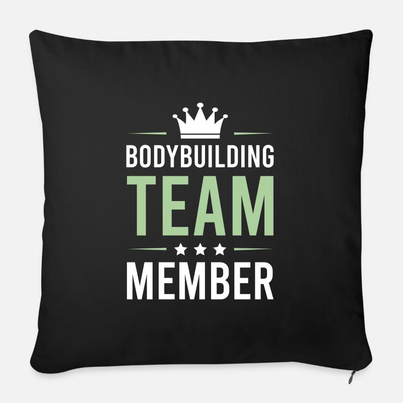 Bodybuilding Team - Sofapude med fyld 45 x 45 cm - sort