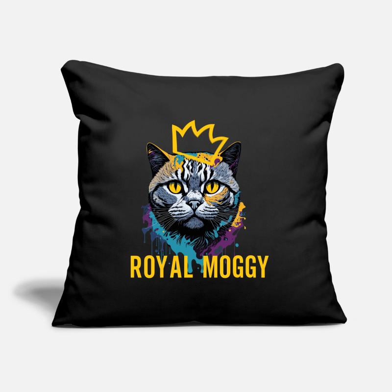 Splash Art Royal British Moggy Expression Design Coussin et housse de 45 x 45 cm