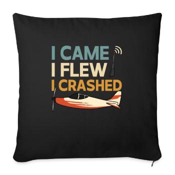 RC Airplane RC Airplane - Sofa pillow with filling 45cm x 45cm - black - Front