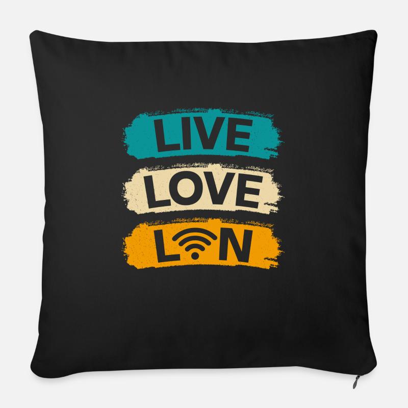 Administrateur réseau Administrateur système Réseau - Coussin et housse de 45 x 45 cm - noir