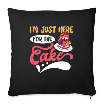 Cake Artist Cake Decorator Decorator B - Sofa pillow with filling 45cm x 45cm - black - Front