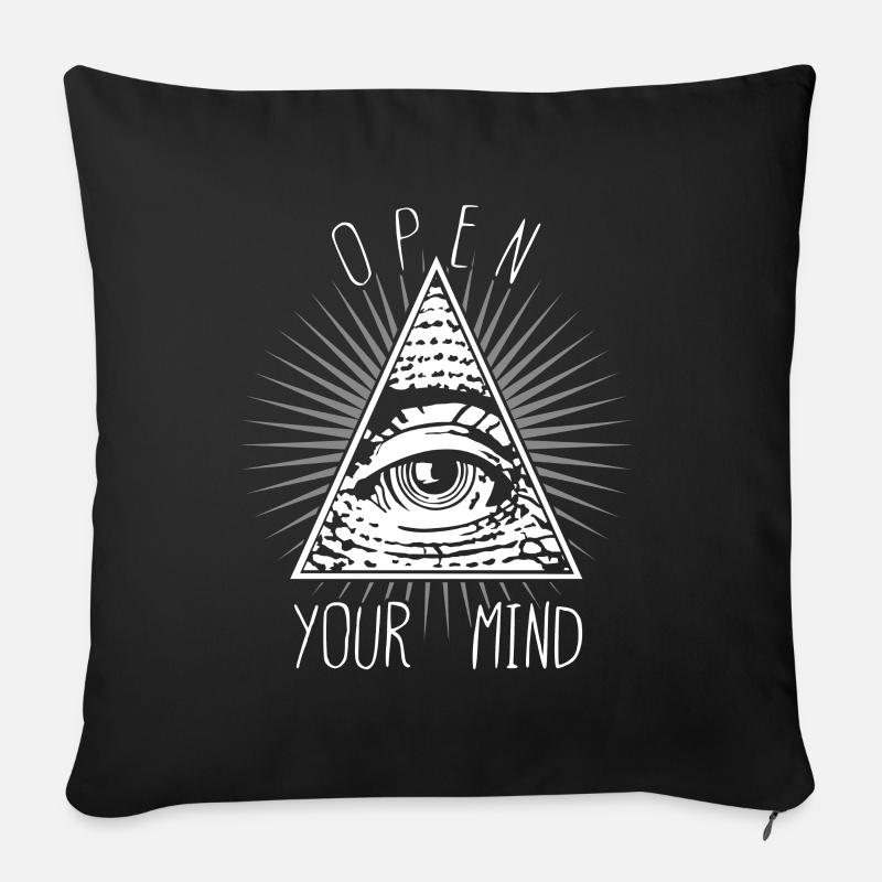 Open Your Mind Third Eye - Sofa pillow with filling 45cm x 45cm - black