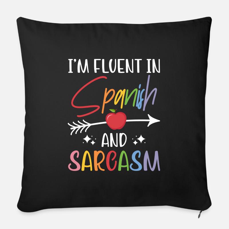 Spanischlehrerin Maestra Bilinguale Lehrerin - Sofakissen mit Füllung 45 x 45 cm - Schwarz