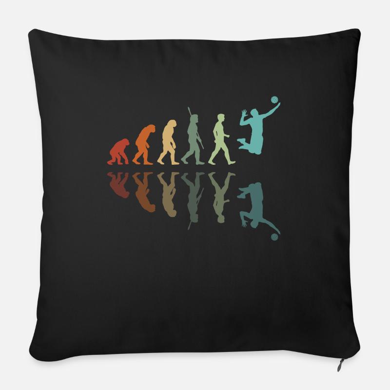 Volleyball Evolution - Sofakissen mit Füllung 45 x 45 cm - Schwarz